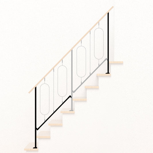 縦桟タイプ 階段用親柱スタート・エンド