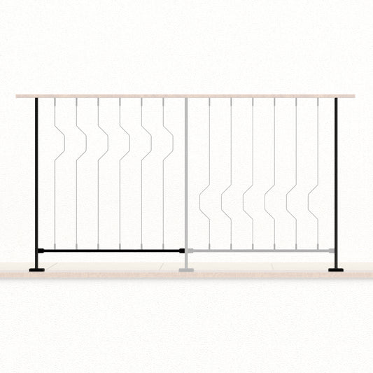 縦桟タイプ 吹抜用親柱 スタート・エンド