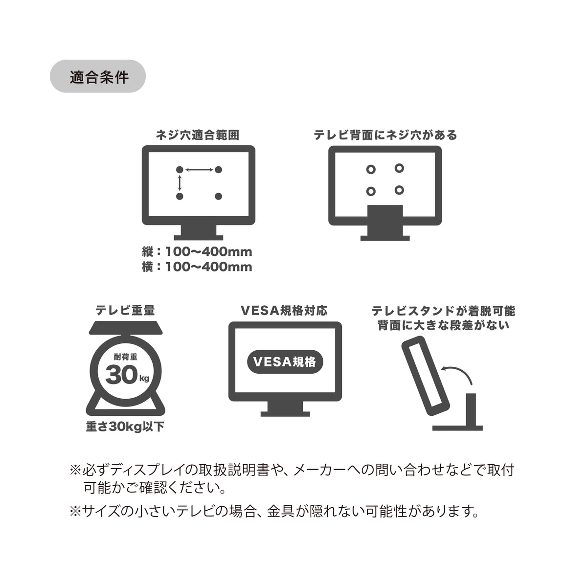 壁掛けテレビ金具